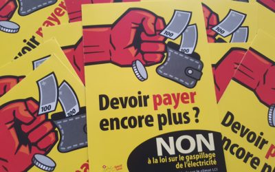 Pour le pouvoir d&rsquo;achat des Suisses : NON à la loi sur le gaspillage de l&rsquo;électricité